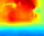 City sequence: still picture of the computed depth map sequence